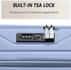 26 Inch Top Opening Checked Travel Luggage Expandable - Image 7