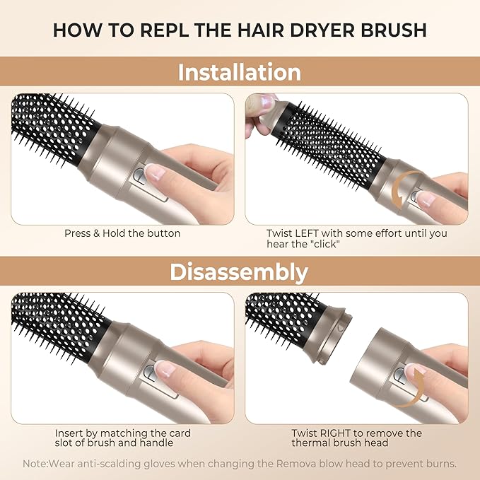6 in ONE Blow Dryer Brush,