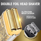 RESUXI Hair Clippers for Men & Electric Razor Shavers Set,Cordless Hair/Beard Trimmers Grooming Kit,Hair Liners Clippers for Hair Cutting Barbers Supplies,LCD Display 2 Foil Head