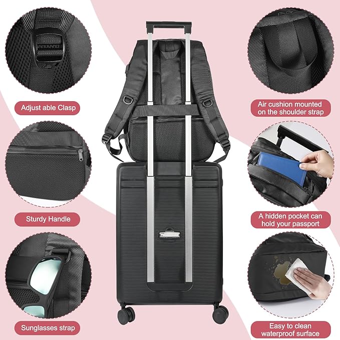 Travel Laptop Backpack for Men and Women, Business Anti Theft Slim Sturdy - Image 3