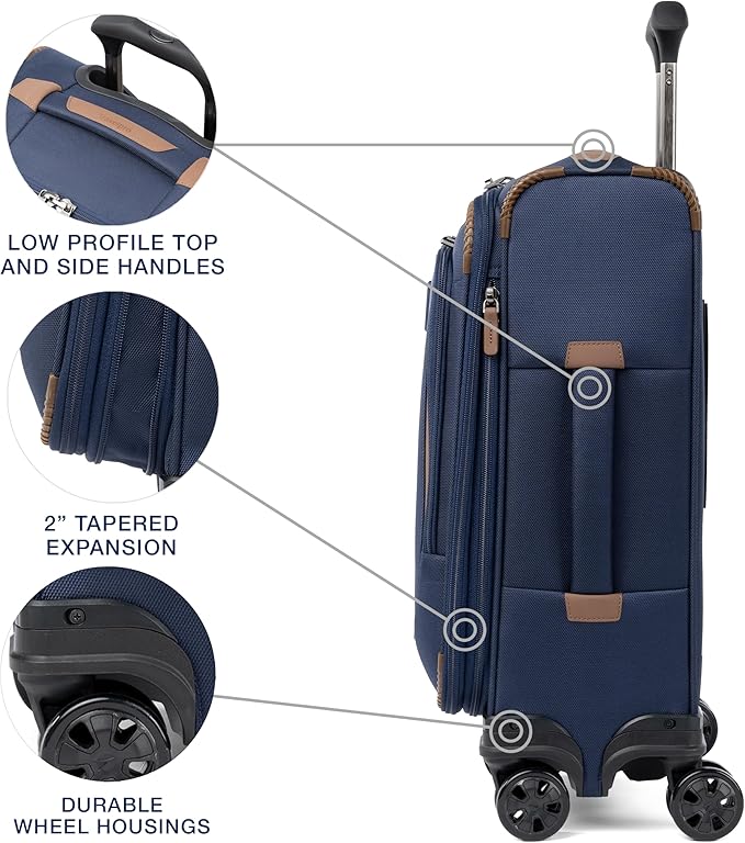 Travelpro Crew Classic Lightweight Softside Expandable Carry on Luggage - Image 6