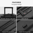 LEVEL8 Elegance Matte Luggage Set, 20 Inch Carry-on Luggage, 28“ Large Suitcase - Image 7