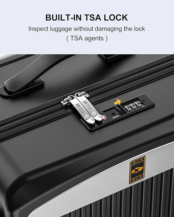 MGB Carry on Luggage 22 X 14 X 9 Airline Approved Suitcase - Image 3