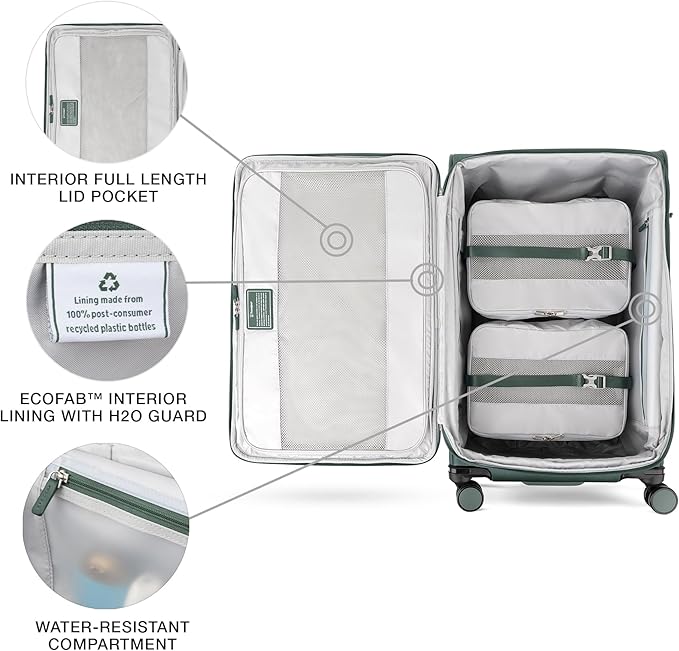 Travelpro VersaPack+ Lightweight Softside Expandable Checked Luggage, 8 Spinner - Image 4