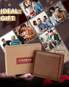 Mens Wallet Genuine Leather Bifold RFID Blocking Wallet - Image 6