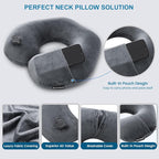 Inflatable Travel Neck Pillow, Super Soft Plane Neck Support Pillow - Image 6
