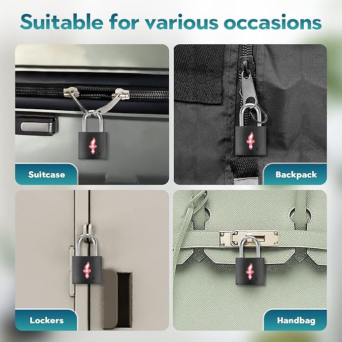 TSA Approved Locks for Luggage Set of 8 TSA Accepted Key Travel Suitcase Locks - Image 5