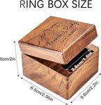 Custom Engraving Ring Gift Box Wooden Presentation Jewelry Box Case - Image 2
