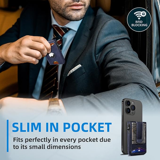 Airtag Wallet for Men, with Money Clip Gift Boxed, Slim Front Pocket Wallet - Image 7