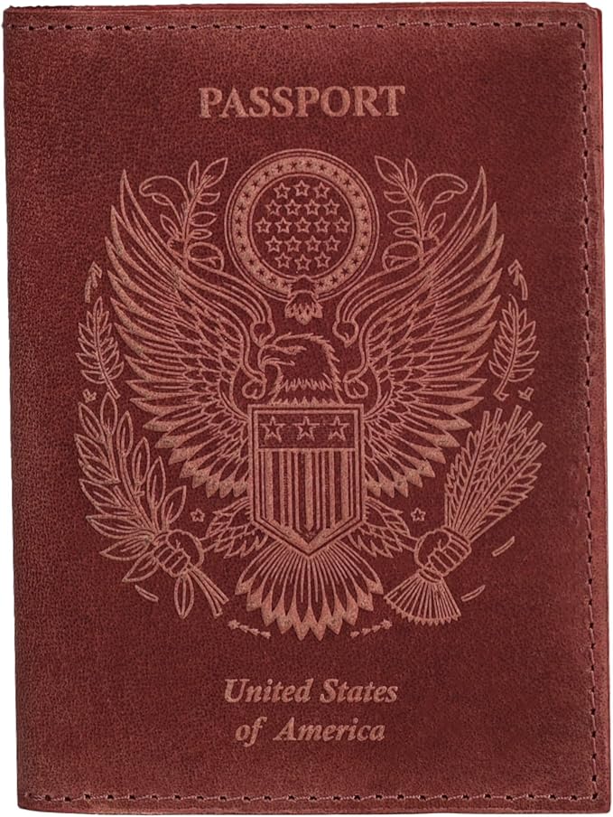 LEATHER VILLAGE Leather Passport Holder Cover – Travel Wallet by LeatherVillage