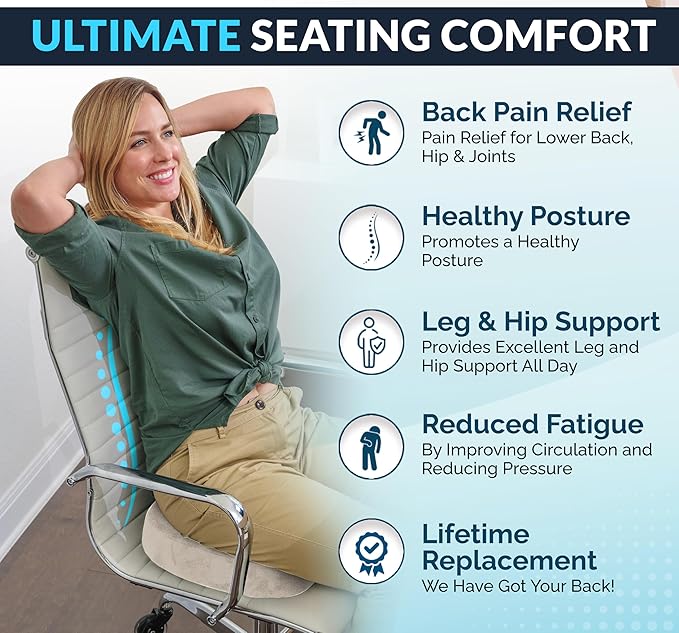ComfiLife Premium Gel & Memory Foam Seat Cushion – Doctor Recommended Office - Image 3