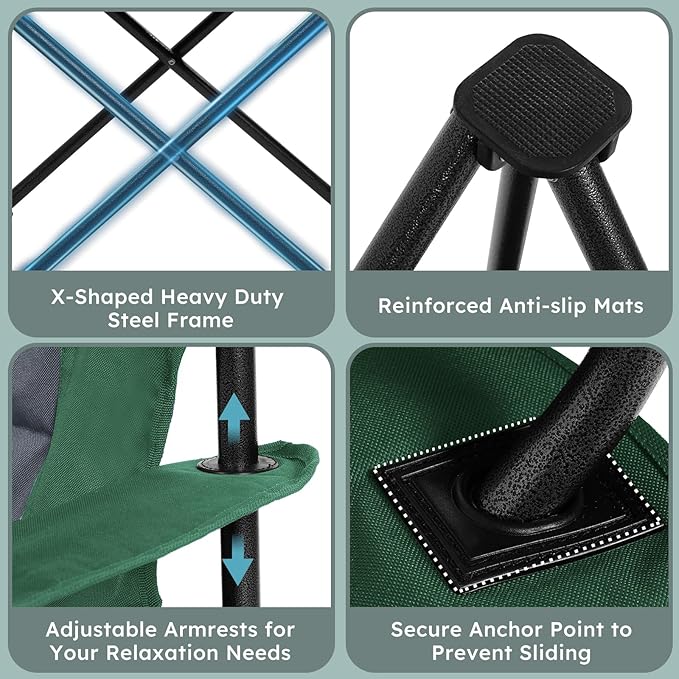 Oversized Folding Camping Chairs - Image 7