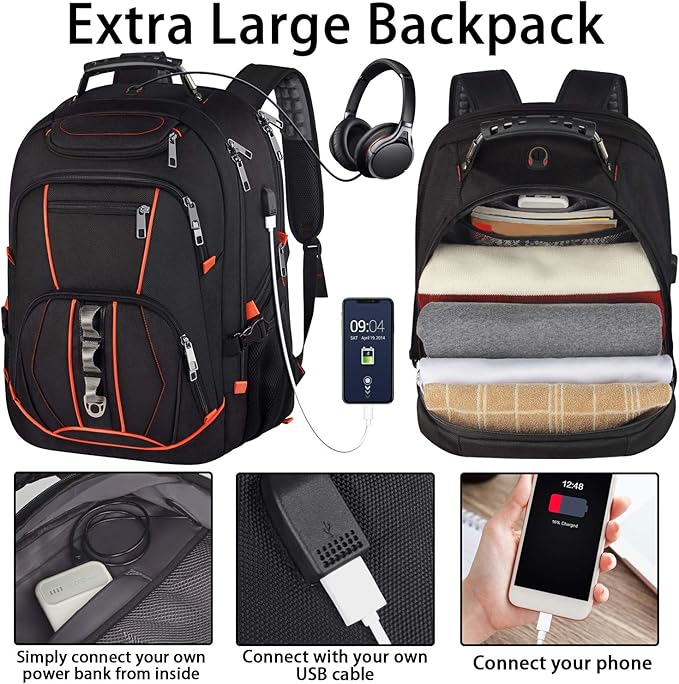 Travel Laptop Backpack, Extra Large 18.4 inch Gaming Laptop Backpacks - Image 3