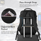 MOMUVO Travel Backpack for Women, Carry On Backpack Airline Approved - Image 6