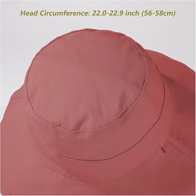 vidsel Womens Sun Hats Wide Brim Reversible Bucket Cotton Hat Packable Summer - Image 2