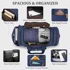Gonex Canvas Duffle Bag for Travel 50L Expandable Duffel Weekend Overnight Bag - Image 4