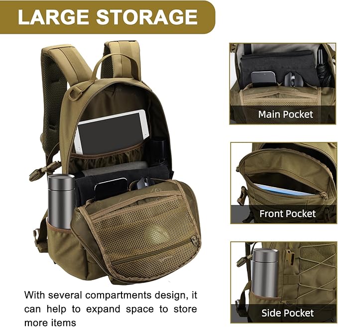 25L Hiking Backpack Small Tactical Backpack Daypack Camping Trekking Hunting - Image 5
