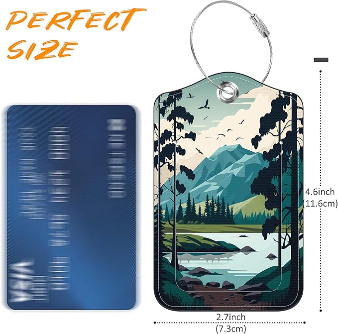 Mesmerizing Mountain Lake Scenery Luggage Tag - Image 2
