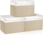 Large 17" 42 Quarts Collapsible Stackable Storage Bins by Bagnizer