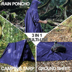 salamra Hooded Rain Poncho Waterproof Raincoat Jacket - Image 5