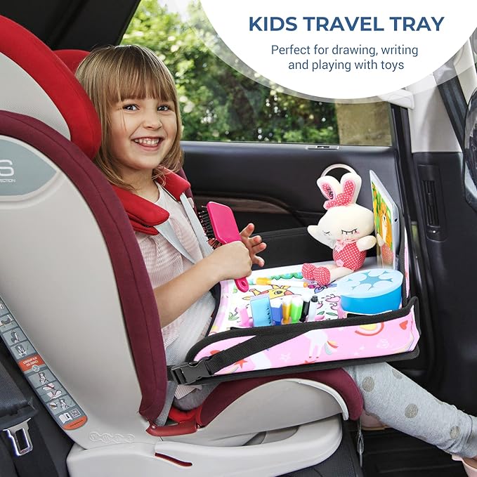 COOLBEBE Kids Travel Tray for Toddler Car Seat, Travel Tray for Airplane - Image 7
