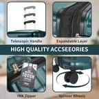 5-Piece Luggage Set, Lightweight ABS+PC Hard Shell Suitcase - Image 6