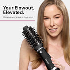 L'ANGE HAIR VolumeBoost 60mm 2-in-1 Ceramic Volumizing Brush Dryer | Fast Drying & Styling for Frizz-Free, Voluminous Blowouts | Ceramic-Coated Barrel (Black)