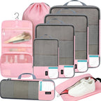 BAGAIL 4/6 Set/8 Set Compression Packing Cubes Travel Accessories Expandable by BAGAIL
