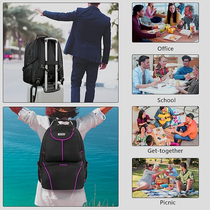VECKUSON Laptop Backpack, 15.6 Inches - Image 5