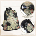 Jursccu Glitter Embroidery Women Backpack Purse, Fashion Canvas Travel - Image 6