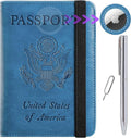 Airtag Passport Holder Cover Wallet Travel Essentials RFID Blocking Leather by PASCACOO