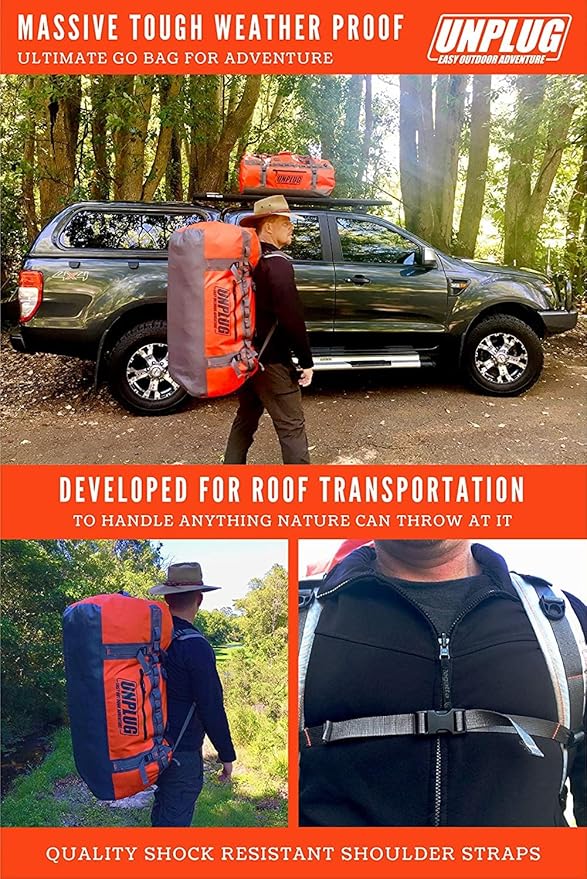 UNPLUG Ultimate Adventure Bag -1680D Heavy Duty Waterproof Travel Duffel Bags - Image 5