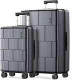 SHOWKOO Luggage Sets 2 Piece 20/28 Inch Hardside Expandable Lightweight PC by SHOWKOO