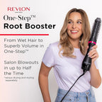REVLON -Step Root Booster Hot Air Brush Styler and Dryer,Revive Styles and Add Volume to Hair with This Dryer Brush,1 ½ inch Barrel (Black),(Pack of 3)