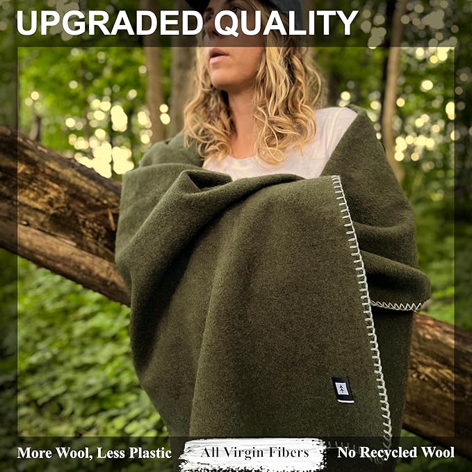EKTOS 100% Virgin Wool Blanket, Hunting Gear, Better Than Military Surplus - Image 3
