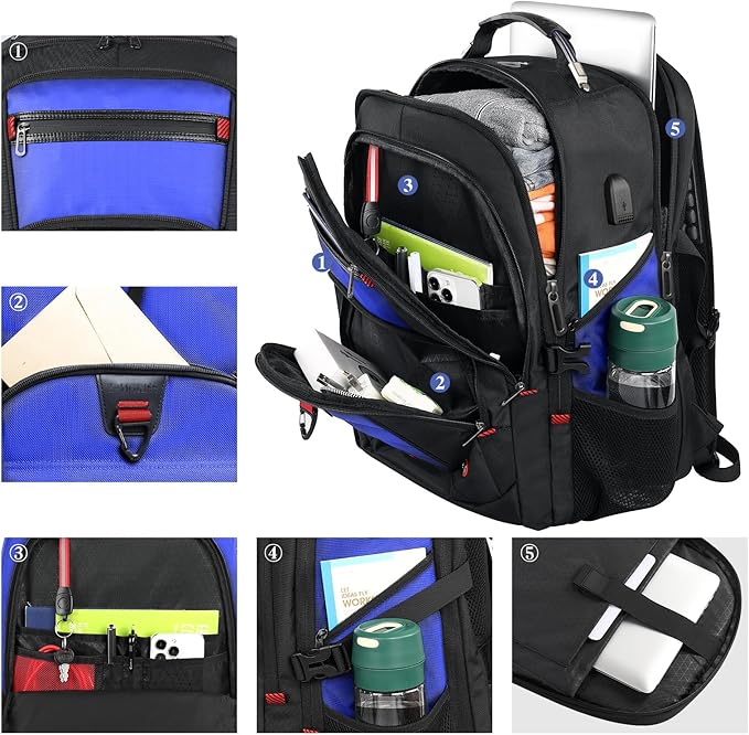 Z-MGKISS Gaming Laptop Travel Backpack Fits 18.4"-19" Laptops, Extra Large TSA - Image 2