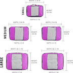 TravelWise Luggage Packing Organization Cubes 5 Pack, 1 Small, 2 Medium - Image 4