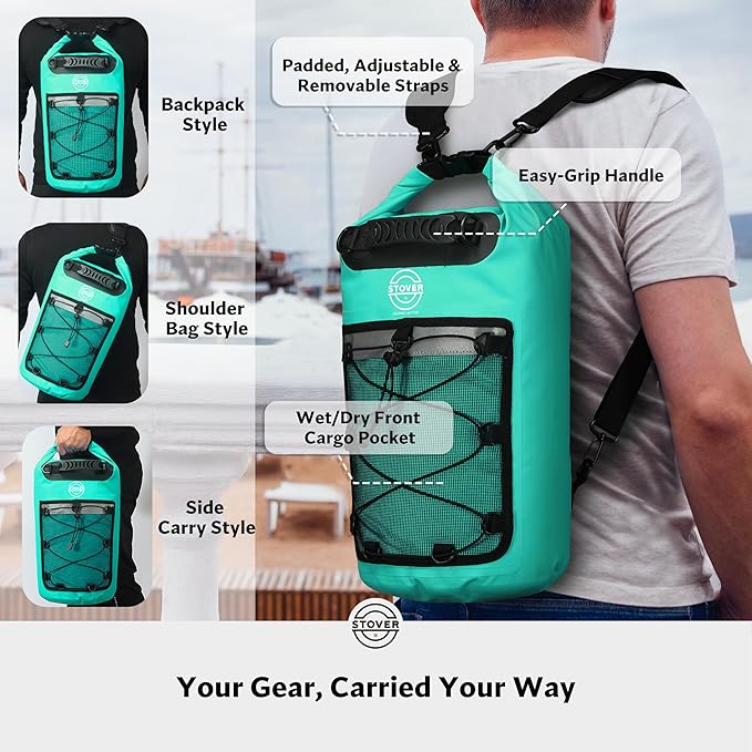 STOVER 5/10/25/30/40/55L Waterproof Backpack- Floating Dry Bag - Image 3