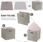 Posprica Storage Bins, 11×11 Foldable Storage Cubes Boxes Container Closet - Image 6