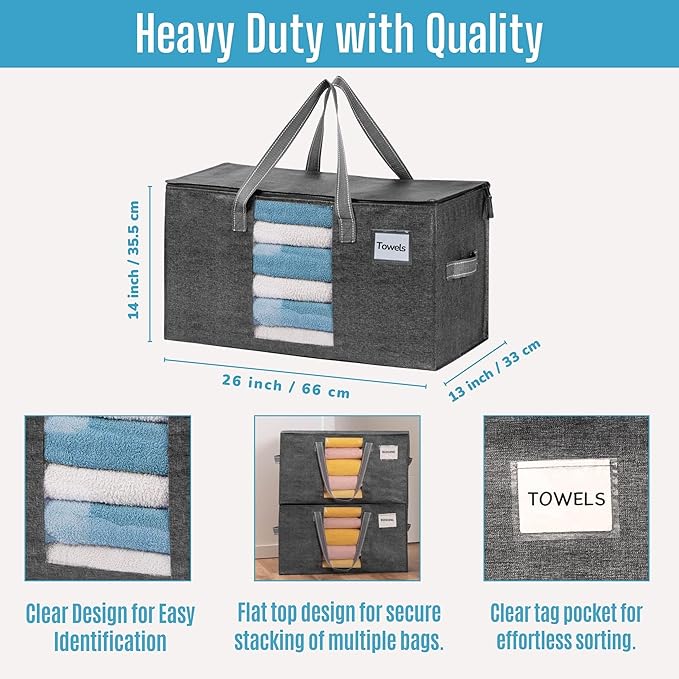 VENO 4 Pack Moving Bags, Comforter and Blanket Storage Bags - Image 5