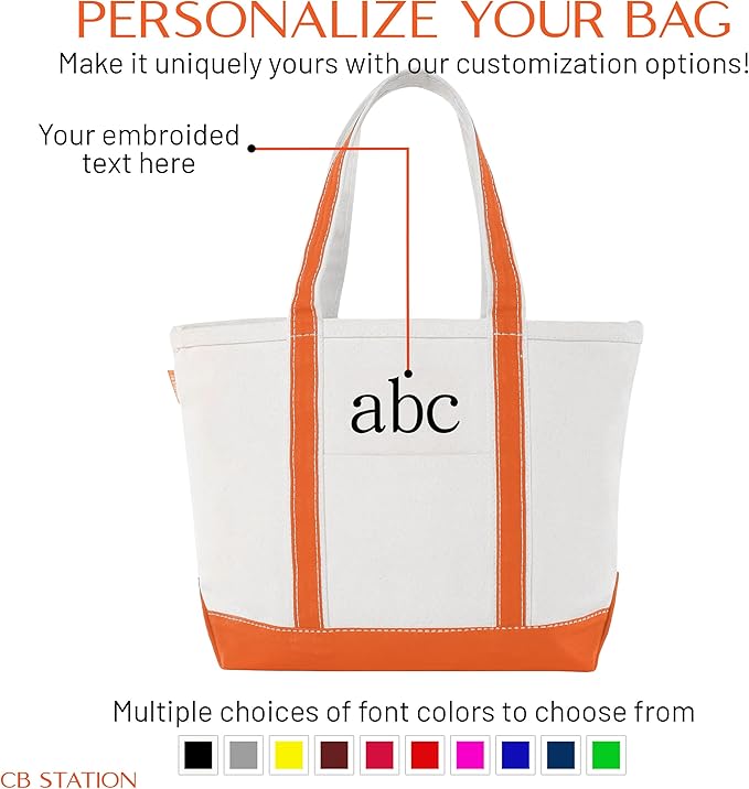 CB STATION Medium Classic Canvas Tote Bag - Image 5