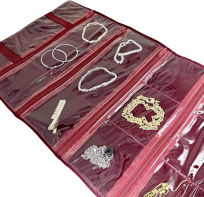 Travel Jewelry Roll Bag Portable Organizer Pouch - Image 5