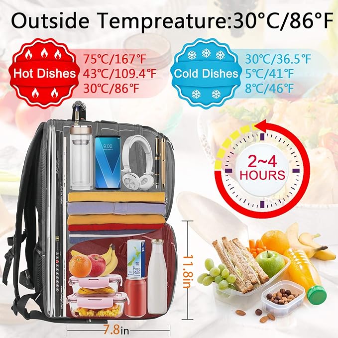 VECKUSON Laptop Backpack, 15.6 Inches, Waterproof, USB Charging Port, TSA - Image 5