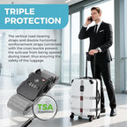 Luggage Straps with TSA Lock, Adjustable Heavy Duty Grey Luggage Straps - Image 6
