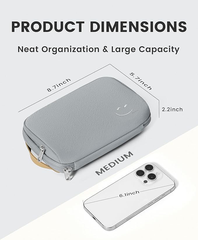 Travelkin Travel Cord Organizer, Electronic Organizer Travel Case, Cable - Image 3