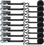 XSTRAP STANDARD Ratchet Tie Down Straps 8PK 1'' x 10 ft - 900 LB Break Strength - Image 5