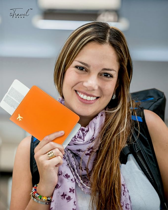 Passport Holder for Travel Essentials, RFID Blocking Passport Cover Case for - Image 6