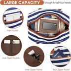 Weekender Bag for Women Canvas Overnight Bag Large Travel Tote Bag Carry on - Image 5