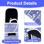 Shappy 2 Pcs Heat Resistant Hair Tools Bag Curling Iron Travel Case Cover Neoprene Flat Iron Holder Travel Case and Silicone Mat Pouch for Hot Hair Tools Storage Organizer(Elephant Style)