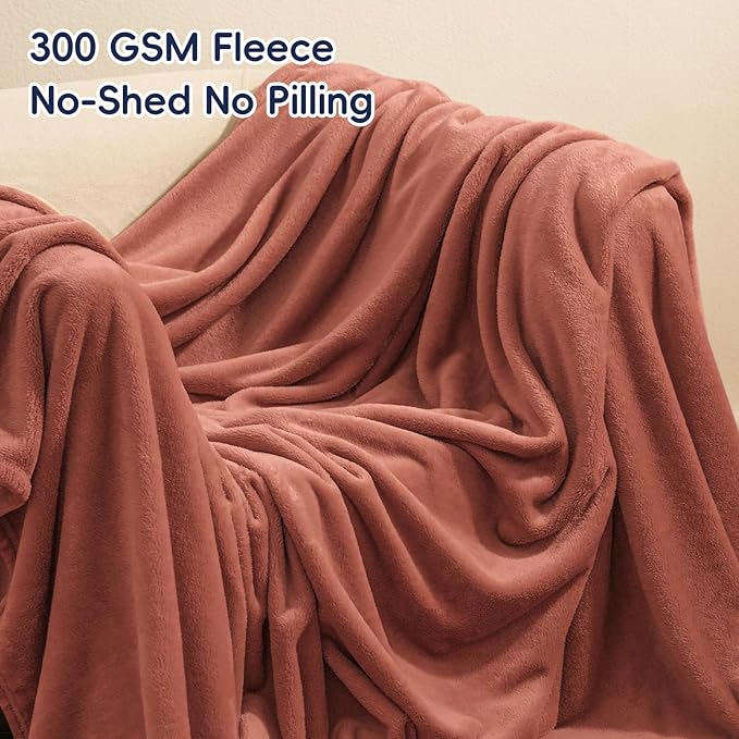 PHF Ultra Soft Fleece Blanket King Size, No Shed No Pilling Luxury Plush Cozy - Image 3